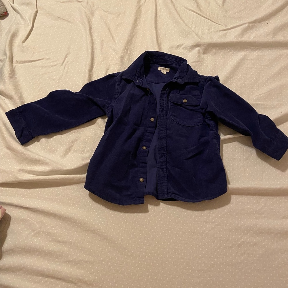 Gymboree flannel shirt, 3T, navy.